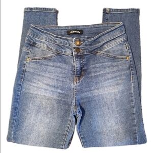 d.jeans Ankle Crop Straight Leg Button Fly Medium Wash Stretch Womens Size 4